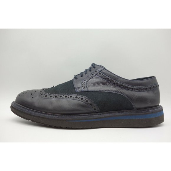 Studio Belvedere Luis Black Leather Wingtip Lace Up Oxfords Shoes Men\'s 12 M main image 5